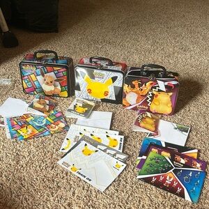 Pokemon tin lunch boxes! 3 for $30!